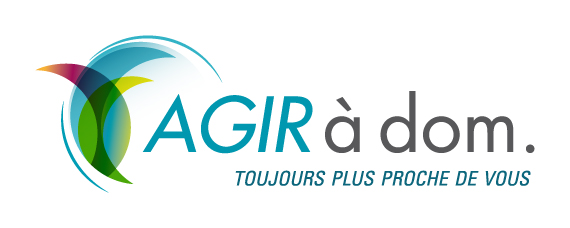 Logo AGIR à dom, FORMADIA; FORMATION & CONSEIL pour la santé à domicile.